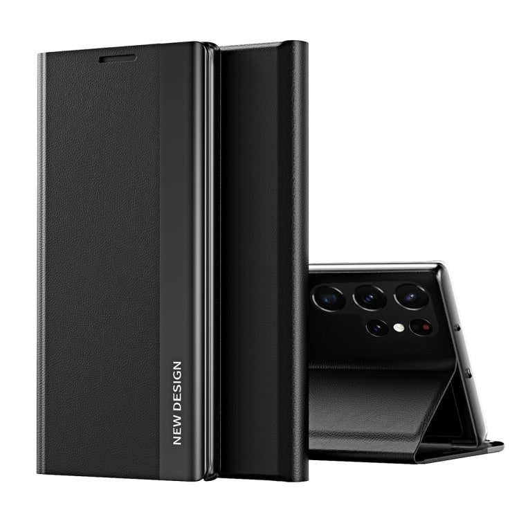 Side Electroplated Adsorption Leather Phone Case, For Samsung Galaxy A55, For Samsung Galaxy A35, For Samsung Galaxy S24 Ultra 5G