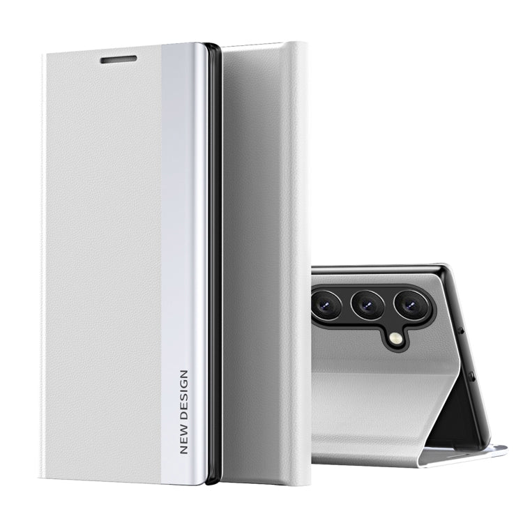Side Electroplated Adsorption Leather Phone Case, For Samsung Galaxy A55, For Samsung Galaxy A35, For Samsung Galaxy S24 Ultra 5G