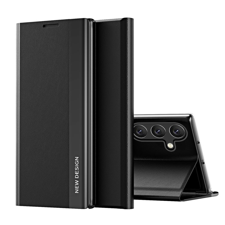Side Electroplated Adsorption Leather Phone Case, For Samsung Galaxy A55, For Samsung Galaxy A35, For Samsung Galaxy S24 Ultra 5G