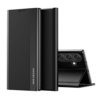 Side Electroplated Adsorption Leather Phone Case, For Samsung Galaxy A55, For Samsung Galaxy A35, For Samsung Galaxy S24 Ultra 5G