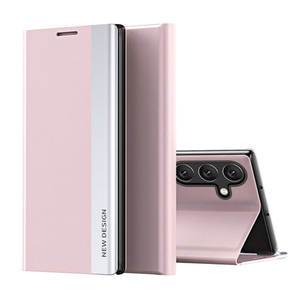 Side Electroplated Adsorption Leather Phone Case, For Samsung Galaxy S25 Edge 5G, For Samsung Galaxy A56 5G, For Samsung Galaxy A36 5G