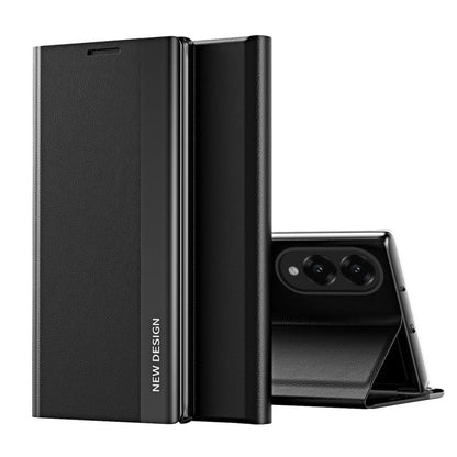 Side Electroplated Adsorption Leather Phone Case, For Samsung Galaxy S25 Edge 5G, For Samsung Galaxy A56 5G, For Samsung Galaxy A36 5G