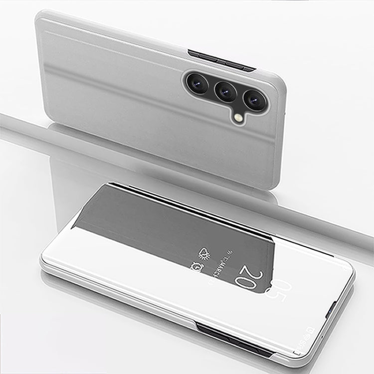 Plated Mirror Horizontal Flip Leather Phone Case with Holder, For Galaxy S24+ 5G, For Galaxy S24 5G, For Galaxy A15