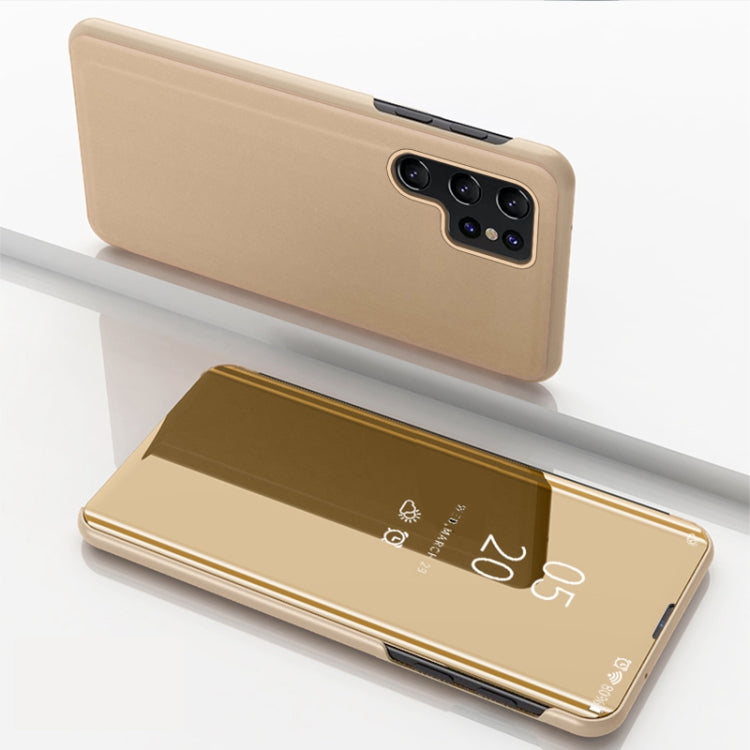 Plated Mirror Horizontal Flip Leather Phone Case with Holder, For Galaxy A55, For Galaxy A35, For Galaxy S24 Ultra 5G