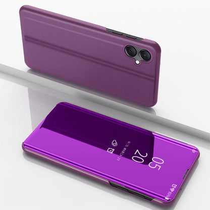 Plated Mirror Horizontal Flip Leather Phone Case with Holder, For Galaxy A16 5G, For Galaxy A06 4G, For Galaxy S24 FE 5G, For Galaxy M55