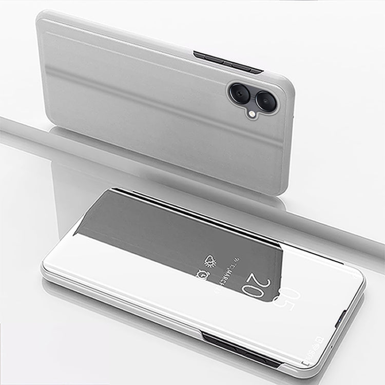 Plated Mirror Horizontal Flip Leather Phone Case with Holder, For Galaxy A16 5G, For Galaxy A06 4G, For Galaxy S24 FE 5G, For Galaxy M55