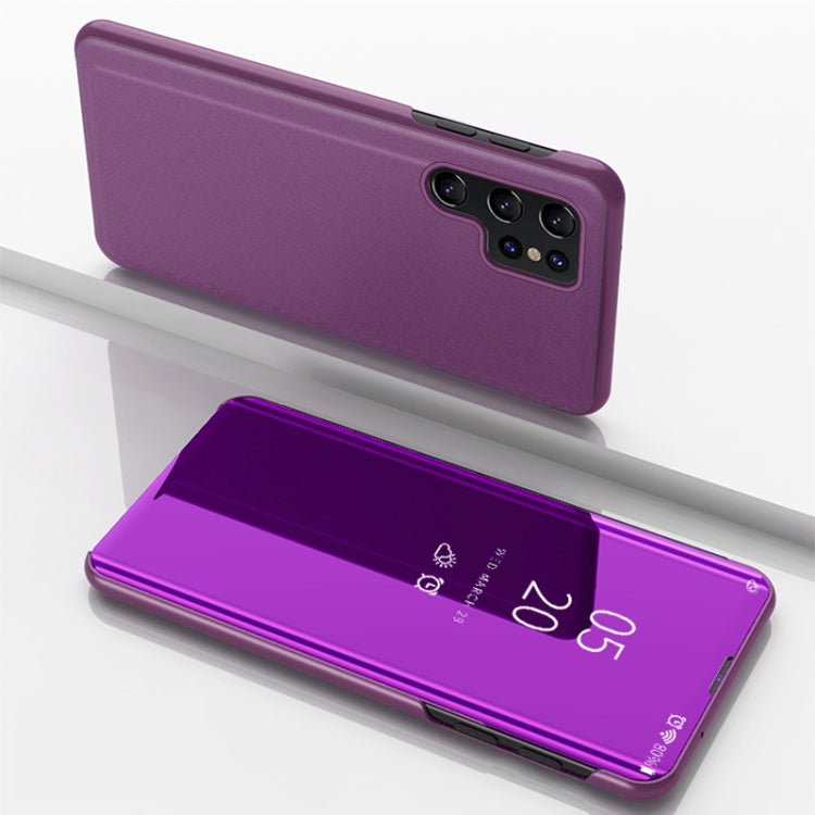 Plated Mirror Horizontal Flip Leather Phone Case with Holder, For Galaxy S25 5G, For Galaxy S25+ 5G, For Galaxy S25 Ultra 5G