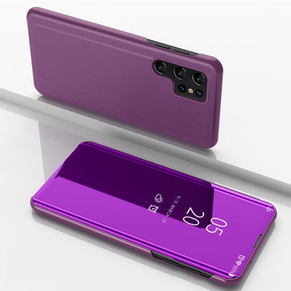 Plated Mirror Horizontal Flip Leather Phone Case with Holder, For Galaxy S25 5G, For Galaxy S25+ 5G, For Galaxy S25 Ultra 5G