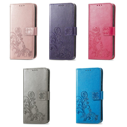 Four-leaf Clasp Embossed Buckle Leather Phone Case, ForOPPO A79 5G / A2 5G, For OPPO A38, For OPPO Reno10 /10 Pro Global