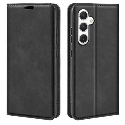 Retro-skin Magnetic Suction Leather Phone Case, For Samsung Galaxy S24 5G, For Samsung Galaxy A15, For Samsung Galaxy A05, For Samsung Galaxy A05s