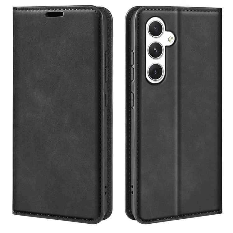 Retro-skin Magnetic Suction Leather Phone Case, For Samsung Galaxy S24 Ultra 5G, For Samsung Galaxy S24+ 5G, For Samsung Galaxy S24 5G, For Samsung Galaxy A15