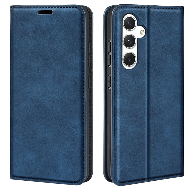Retro-skin Magnetic Suction Leather Phone Case, For Samsung Galaxy S24 Ultra 5G, For Samsung Galaxy S24+ 5G, For Samsung Galaxy S24 5G, For Samsung Galaxy A15
