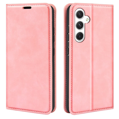 Retro-skin Magnetic Suction Leather Phone Case, For Samsung Galaxy S24 Ultra 5G, For Samsung Galaxy S24+ 5G, For Samsung Galaxy S24 5G, For Samsung Galaxy A15