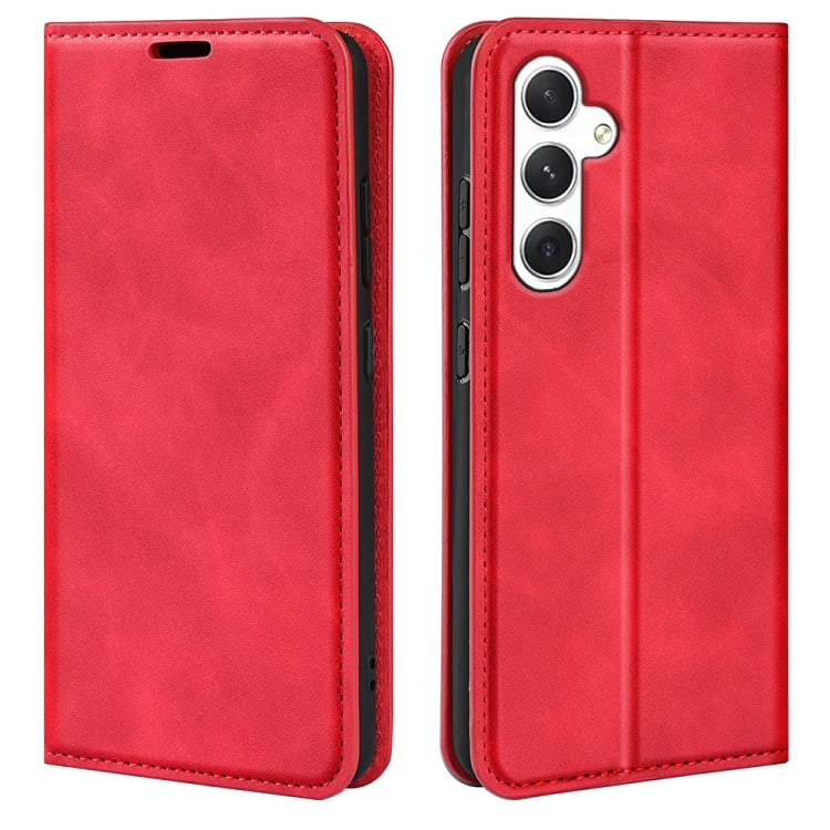 Retro-skin Magnetic Suction Leather Phone Case, For Samsung Galaxy S24 5G, For Samsung Galaxy A15, For Samsung Galaxy A05, For Samsung Galaxy A05s