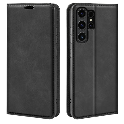Retro-skin Magnetic Suction Leather Phone Case, For Samsung Galaxy A35, For Samsung Galaxy S24 Ultra 5G, For Samsung Galaxy S24+ 5G, For Samsung Galaxy S24 5G
