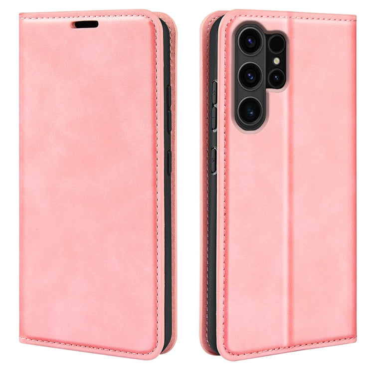 Retro-skin Magnetic Suction Leather Phone Case, For Samsung Galaxy A35, For Samsung Galaxy S24 Ultra 5G, For Samsung Galaxy S24+ 5G, For Samsung Galaxy S24 5G