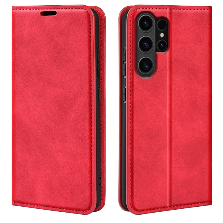 Retro-skin Magnetic Suction Leather Phone Case, For Samsung Galaxy A35, For Samsung Galaxy S24 Ultra 5G, For Samsung Galaxy S24+ 5G, For Samsung Galaxy S24 5G