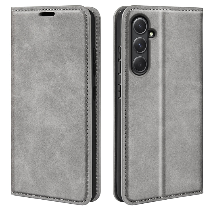 Retro-skin Magnetic Suction Leather Phone Case, For Samsung Galaxy S24 FE 5G, For Samsung Galaxy M55 5G, For Samsung Galaxy M15 5G, For Samsung Galaxy A55
