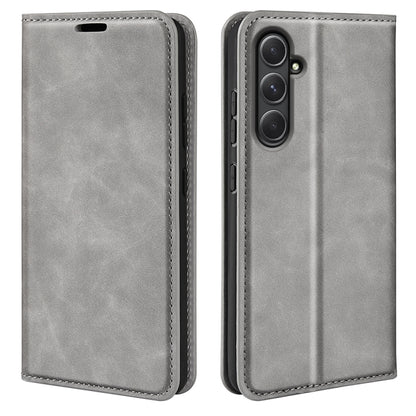 Retro-skin Magnetic Suction Leather Phone Case, For Samsung Galaxy S24 FE 5G, For Samsung Galaxy M55 5G, For Samsung Galaxy M15 5G, For Samsung Galaxy A55