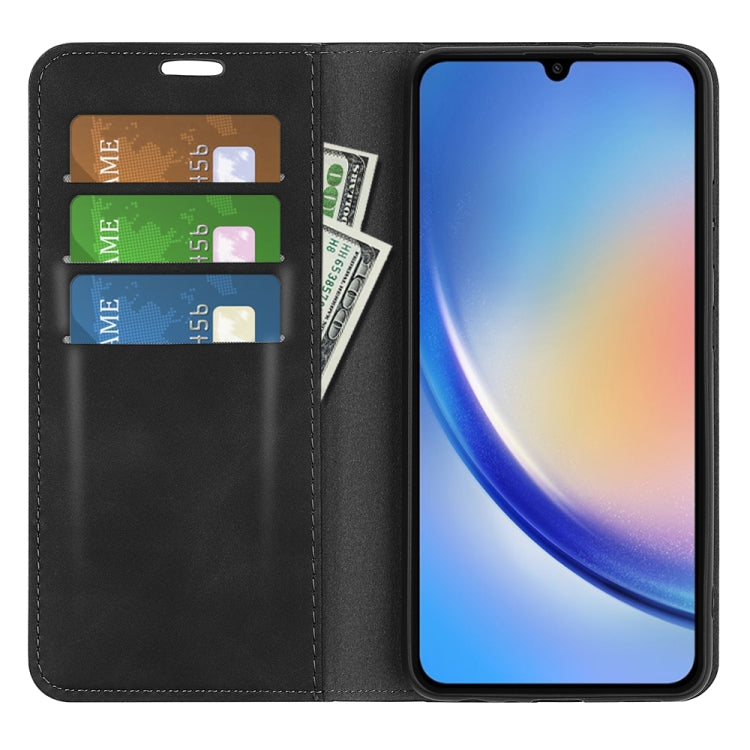 Retro-skin Magnetic Suction Leather Phone Case, For Samsung Galaxy A35, For Samsung Galaxy S24 Ultra 5G, For Samsung Galaxy S24+ 5G, For Samsung Galaxy S24 5G