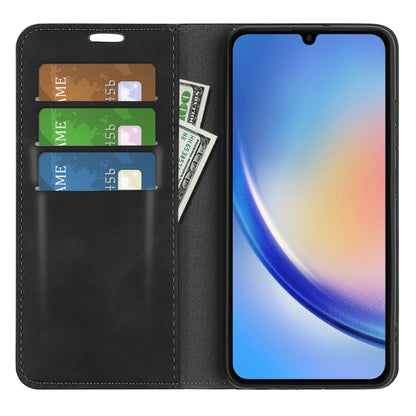 Retro-skin Magnetic Suction Leather Phone Case, For Samsung Galaxy A35, For Samsung Galaxy S24 Ultra 5G, For Samsung Galaxy S24+ 5G, For Samsung Galaxy S24 5G