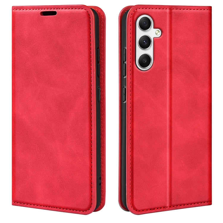 Retro-skin Magnetic Suction Leather Phone Case, For Samsung Galaxy A35, For Samsung Galaxy S24 Ultra 5G, For Samsung Galaxy S24+ 5G, For Samsung Galaxy S24 5G
