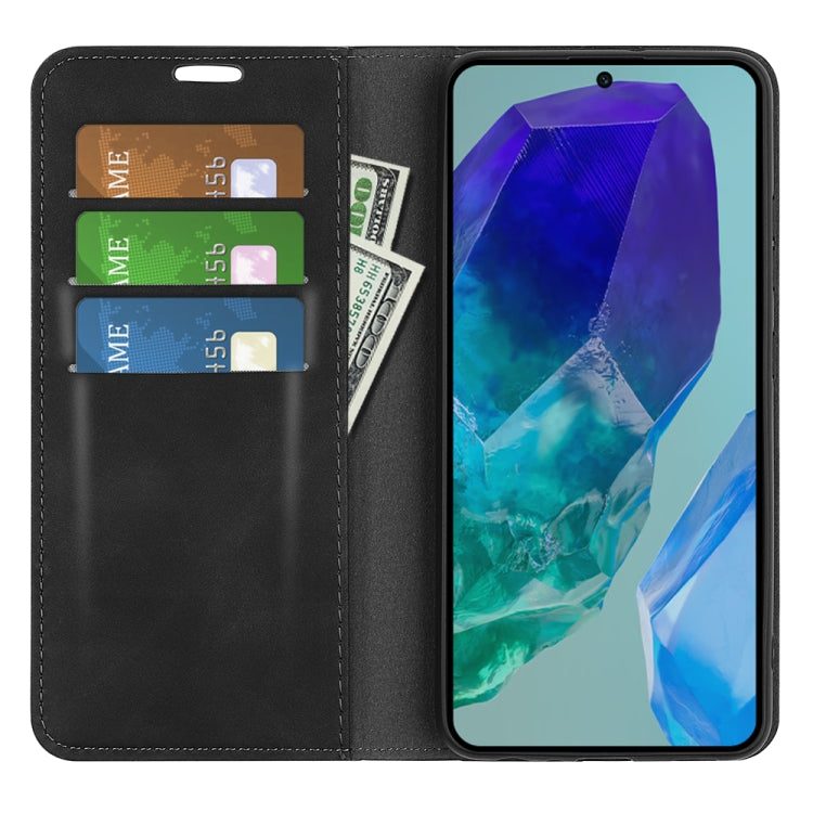Retro-skin Magnetic Suction Leather Phone Case, For Samsung Galaxy M55 5G, For Samsung Galaxy M15 5G, For Samsung Galaxy A55, For Samsung Galaxy A35