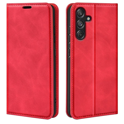 Retro-skin Magnetic Suction Leather Phone Case, For Samsung Galaxy S24 FE 5G, For Samsung Galaxy M55 5G, For Samsung Galaxy M15 5G, For Samsung Galaxy A55