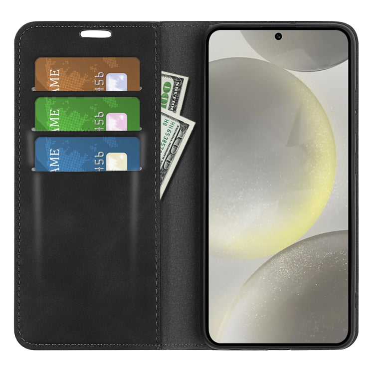Retro-skin Magnetic Suction Leather Phone Case, For Samsung Galaxy S24 FE 5G, For Samsung Galaxy M55 5G, For Samsung Galaxy M15 5G, For Samsung Galaxy A55