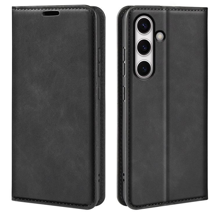 Retro-skin Magnetic Suction Leather Phone Case, For Samsung Galaxy S24 FE 5G, For Samsung Galaxy M55 5G, For Samsung Galaxy M15 5G, For Samsung Galaxy A55