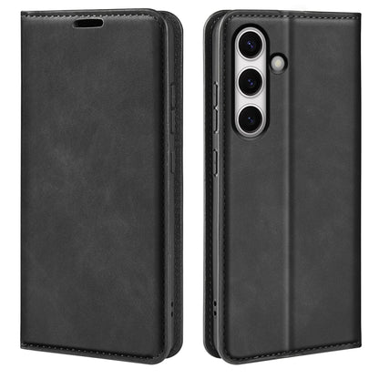Retro-skin Magnetic Suction Leather Phone Case, For Samsung Galaxy S24 FE 5G, For Samsung Galaxy M55 5G, For Samsung Galaxy M15 5G, For Samsung Galaxy A55