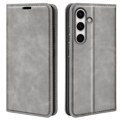 Retro-skin Magnetic Suction Leather Phone Case, For Samsung Galaxy S24 FE 5G, For Samsung Galaxy M55 5G, For Samsung Galaxy M15 5G, For Samsung Galaxy A55