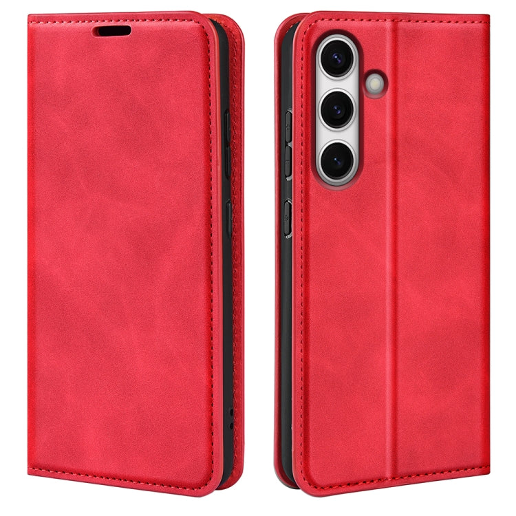Retro-skin Magnetic Suction Leather Phone Case, For Samsung Galaxy S24 FE 5G, For Samsung Galaxy M55 5G, For Samsung Galaxy M15 5G, For Samsung Galaxy A55