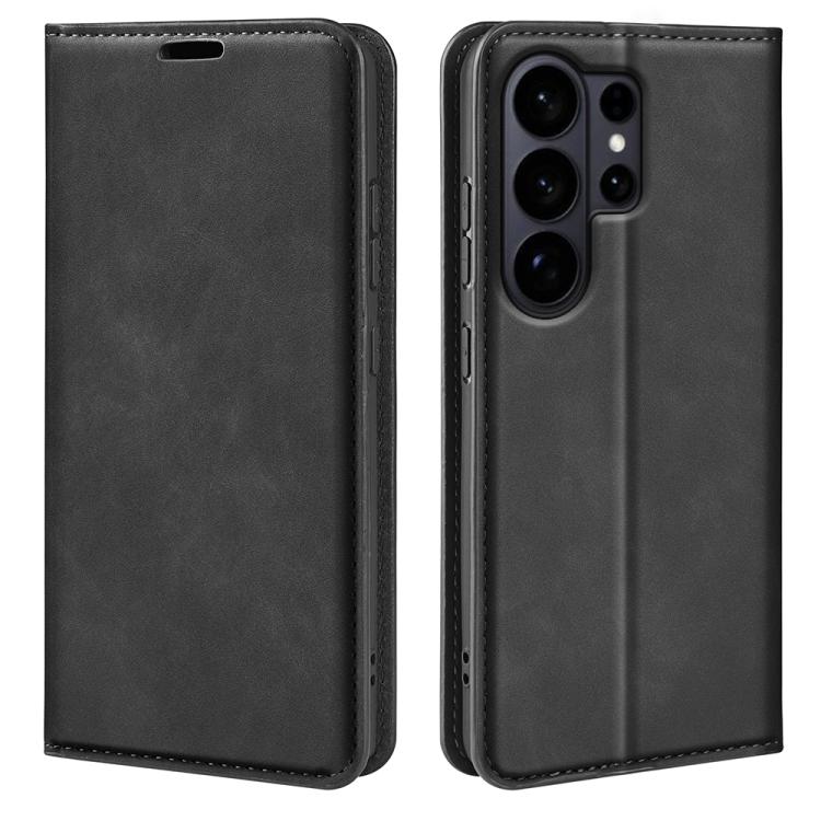 Retro-skin Magnetic Suction Leather Phone Case, For Galaxy S26 FE  5G, For Galaxy S26+ 5G, For Galaxy S26 Edge 5G, For Galaxy S26 Ultra 5G