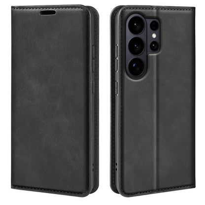 Retro-skin Magnetic Suction Leather Phone Case, For Galaxy S26 FE  5G, For Galaxy S26+ 5G, For Galaxy S26 Edge 5G, For Galaxy S26 Ultra 5G
