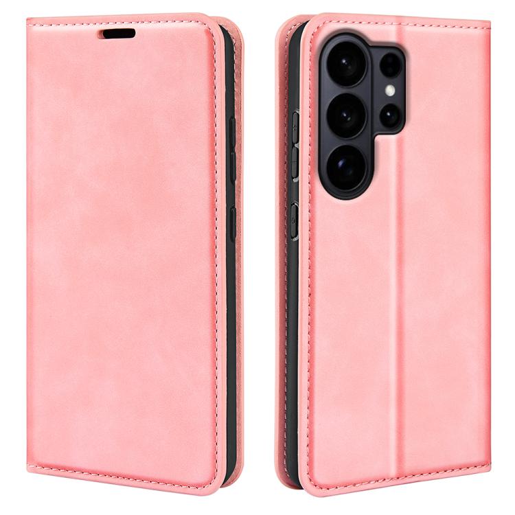 Retro-skin Magnetic Suction Leather Phone Case, For Galaxy S26 FE  5G, For Galaxy S26+ 5G, For Galaxy S26 Edge 5G, For Galaxy S26 Ultra 5G