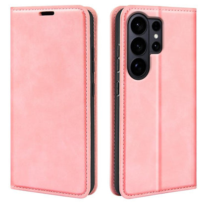 Retro-skin Magnetic Suction Leather Phone Case, For Galaxy S26 FE  5G, For Galaxy S26+ 5G, For Galaxy S26 Edge 5G, For Galaxy S26 Ultra 5G