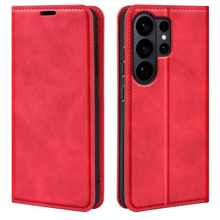 Retro-skin Magnetic Suction Leather Phone Case, For Galaxy S26 FE  5G, For Galaxy S26+ 5G, For Galaxy S26 Edge 5G, For Galaxy S26 Ultra 5G