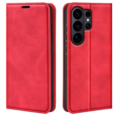 Retro-skin Magnetic Suction Leather Phone Case, For Galaxy S26 FE  5G, For Galaxy S26+ 5G, For Galaxy S26 Edge 5G, For Galaxy S26 Ultra 5G