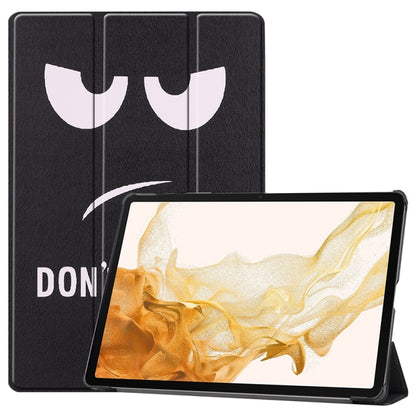 JUNSUNMAY Custer Painted 3-Fold Stand Leather Smart Tablet Case, For Samsung Galaxy Tab S9, For Samsung Galaxy Tab S9 FE+ 12.4, For Samsung Galaxy Tab S9+, For Samsung Galaxy Tab S9 FE 10.9