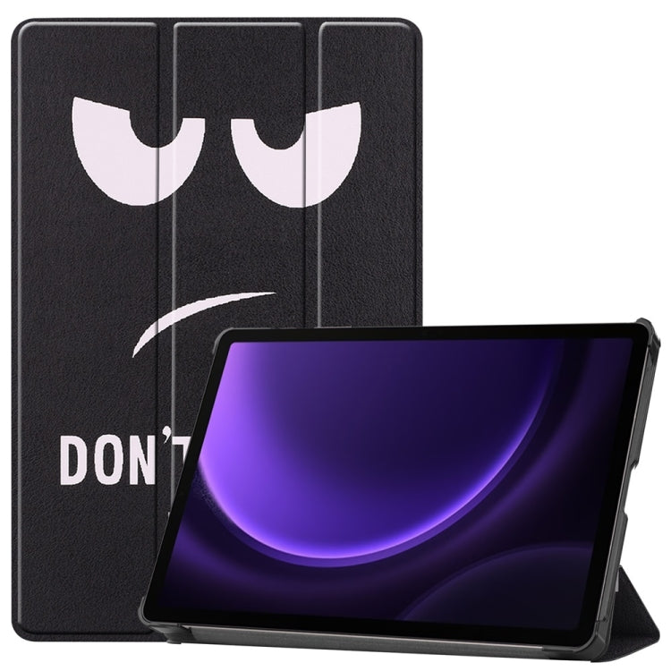 JUNSUNMAY Custer Painted 3-Fold Stand Leather Smart Tablet Case, For Samsung Galaxy Tab S9, For Samsung Galaxy Tab S9 FE+ 12.4, For Samsung Galaxy Tab S9 FE 10.9, For Samsung Galaxy Tab S9+