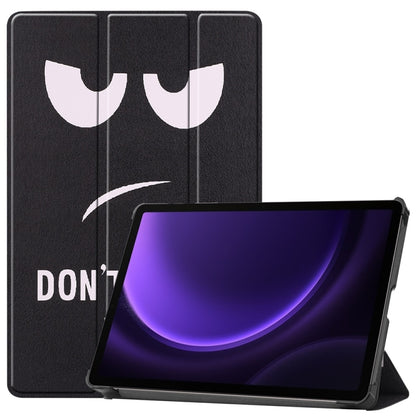 JUNSUNMAY Custer Painted 3-Fold Stand Leather Smart Tablet Case, For Samsung Galaxy Tab S9, For Samsung Galaxy Tab S9 FE+ 12.4, For Samsung Galaxy Tab S9 FE 10.9, For Samsung Galaxy Tab S9+