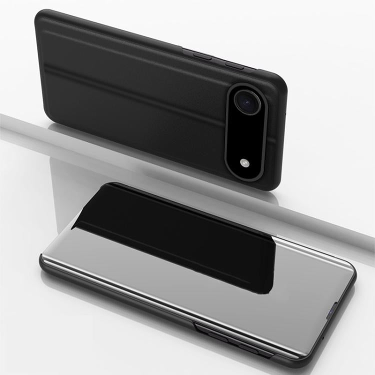 Plated Mirror Horizontal Flip Leather Phone Case with Holder, For iPhone 17, For iPhone Air, For iPhone 16 Pro Max