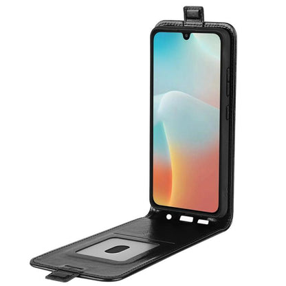 R64 Texture Single Vertical Flip Leather Phone Case, For Samsung Galaxy M16 / F16
