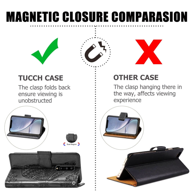 Butterfly Love Flowers Embossing Horizontal Flip Leather Case for One Plus 7 Pro with Holder & Card Slots & Wallet & Lanyard, For OnePlus 7 Pro