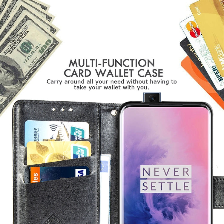 Butterfly Love Flowers Embossing Horizontal Flip Leather Case for One Plus 7 Pro with Holder & Card Slots & Wallet & Lanyard, For OnePlus 7 Pro