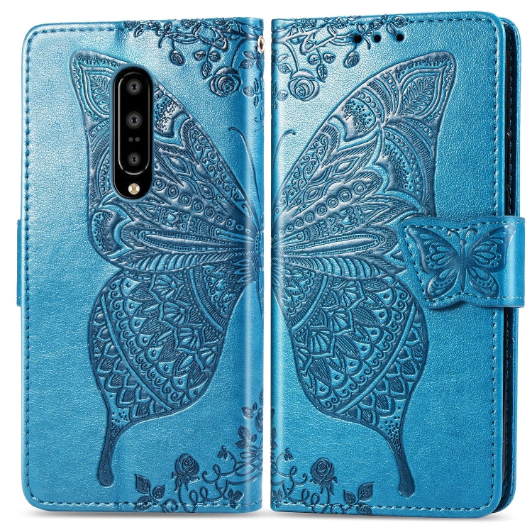 Butterfly Love Flowers Embossing Horizontal Flip Leather Case for One Plus 7 Pro with Holder & Card Slots & Wallet & Lanyard, For OnePlus 7 Pro