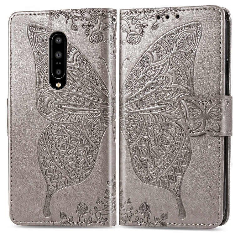 Butterfly Love Flowers Embossing Horizontal Flip Leather Case for One Plus 7 Pro with Holder & Card Slots & Wallet & Lanyard, For OnePlus 7 Pro