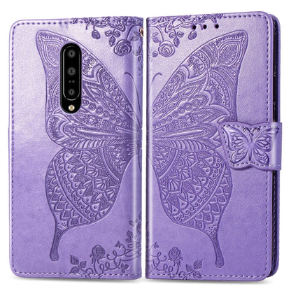 Butterfly Love Flowers Embossing Horizontal Flip Leather Case for One Plus 7 Pro with Holder & Card Slots & Wallet & Lanyard, For OnePlus 7 Pro