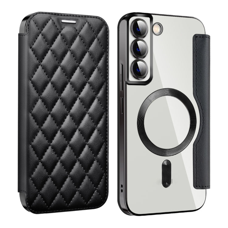 Shield MagSafe RFID Anti-theft Rhombus Leather Phone Case, For Samsung Galaxy S23 Ultra 5G, For Samsung Galaxy S23+ 5G, For Samsung Galaxy S23 5G